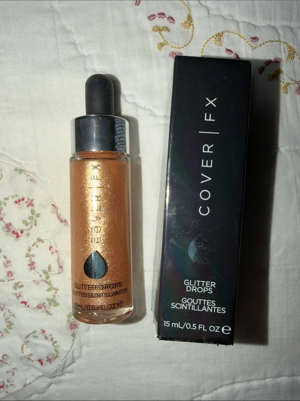 COVER FX Glitter Drops Liquid Highlighter - Golden Bronze Shimmer